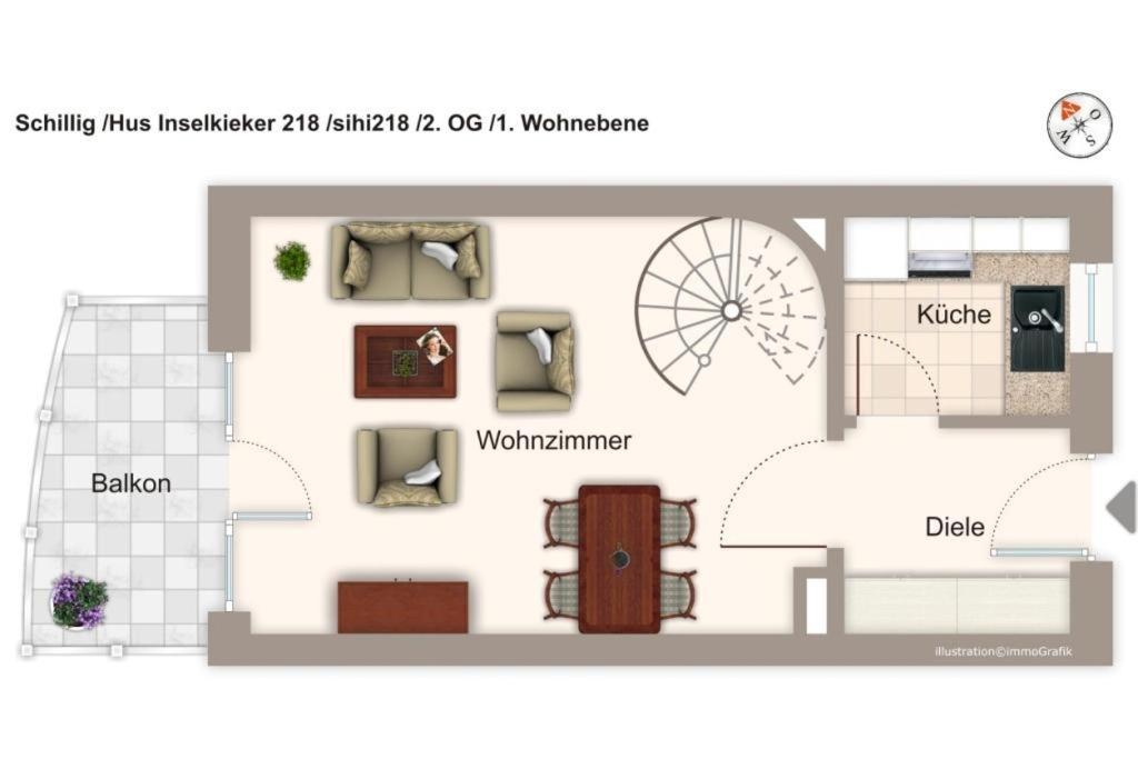Hus Inselkieker Hus Inselkieker 218 Apartment Schillig Exterior foto